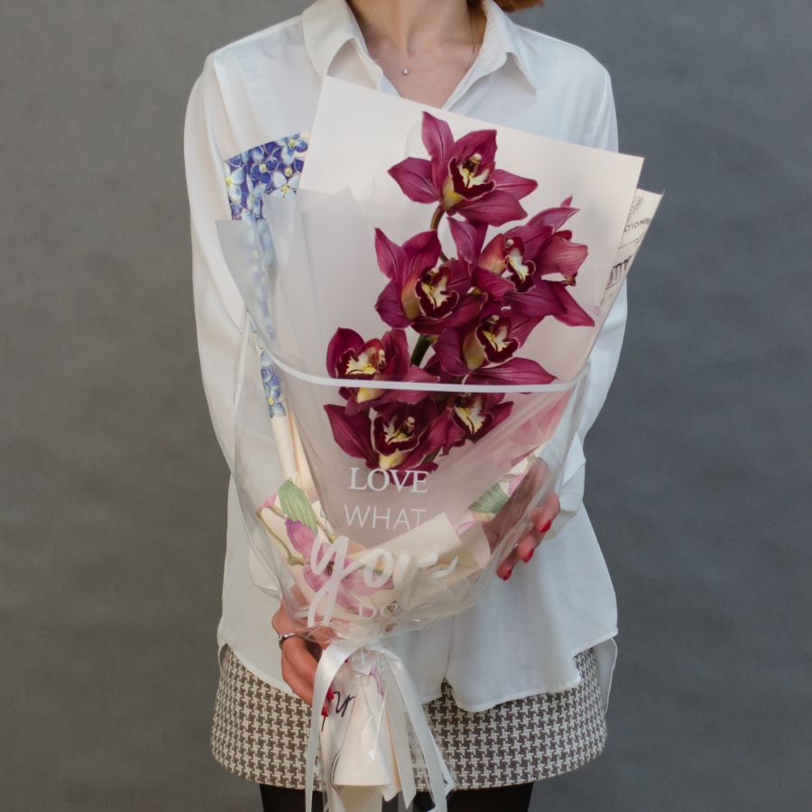 Букет розовых орхидей "Вернисаж"