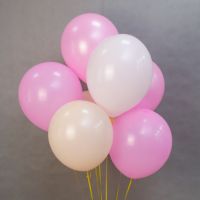 7 гелиевых шаров розовый микс