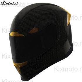 Шлем Icon Airframe Pro Carbon 4Tress, чёрный с жёлтым