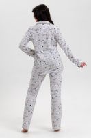 Пижама женская с брюками арт. ПД-006В [собачки светло-серые]