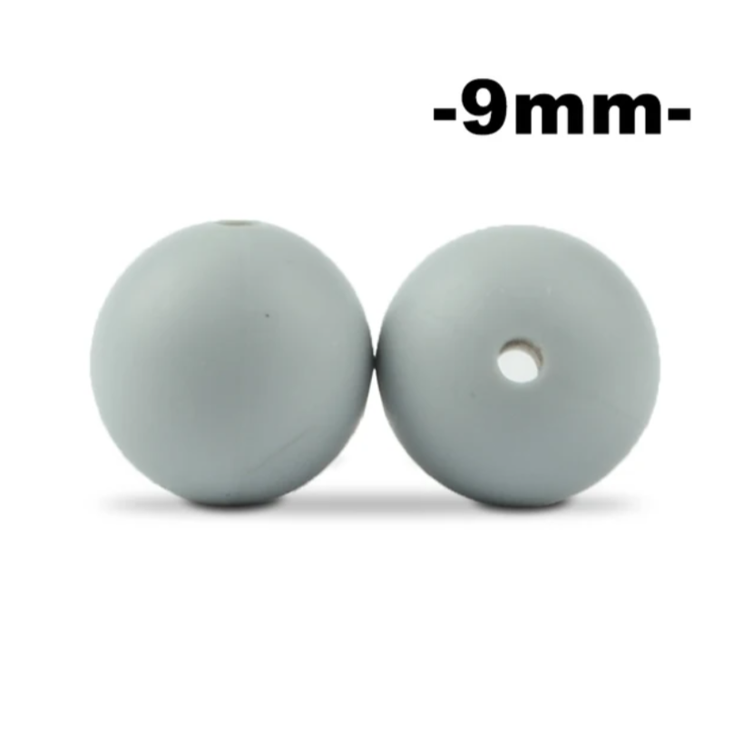 Бусины силиконовые детские круглые 9 мм Разные цвета (LOFCA-9)