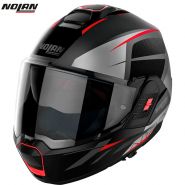 Шлем Nolan N120-1 Nightlife N-Com, Черно-серо-красный