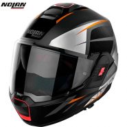 Шлем Nolan N120-1 Nightlife N-Com, Черно-серо-оранжевый