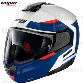 Шлем Nolan N90-3 Reflector N-Com, Бело-сине-красный