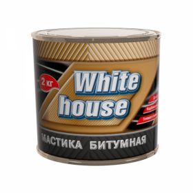 Мастика Битумная White House 2кг Черная для Гидроизоляции Бетонных, Деревянных и Металлических Конструкций
