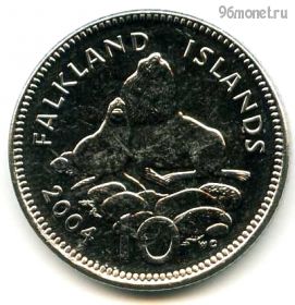 Фолклендские острова 10 пенсов 2004