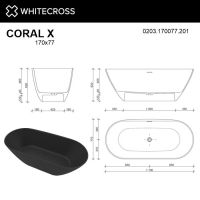 Ванна WHITECROSS Coral X 170x77 0203.170077 схема 22