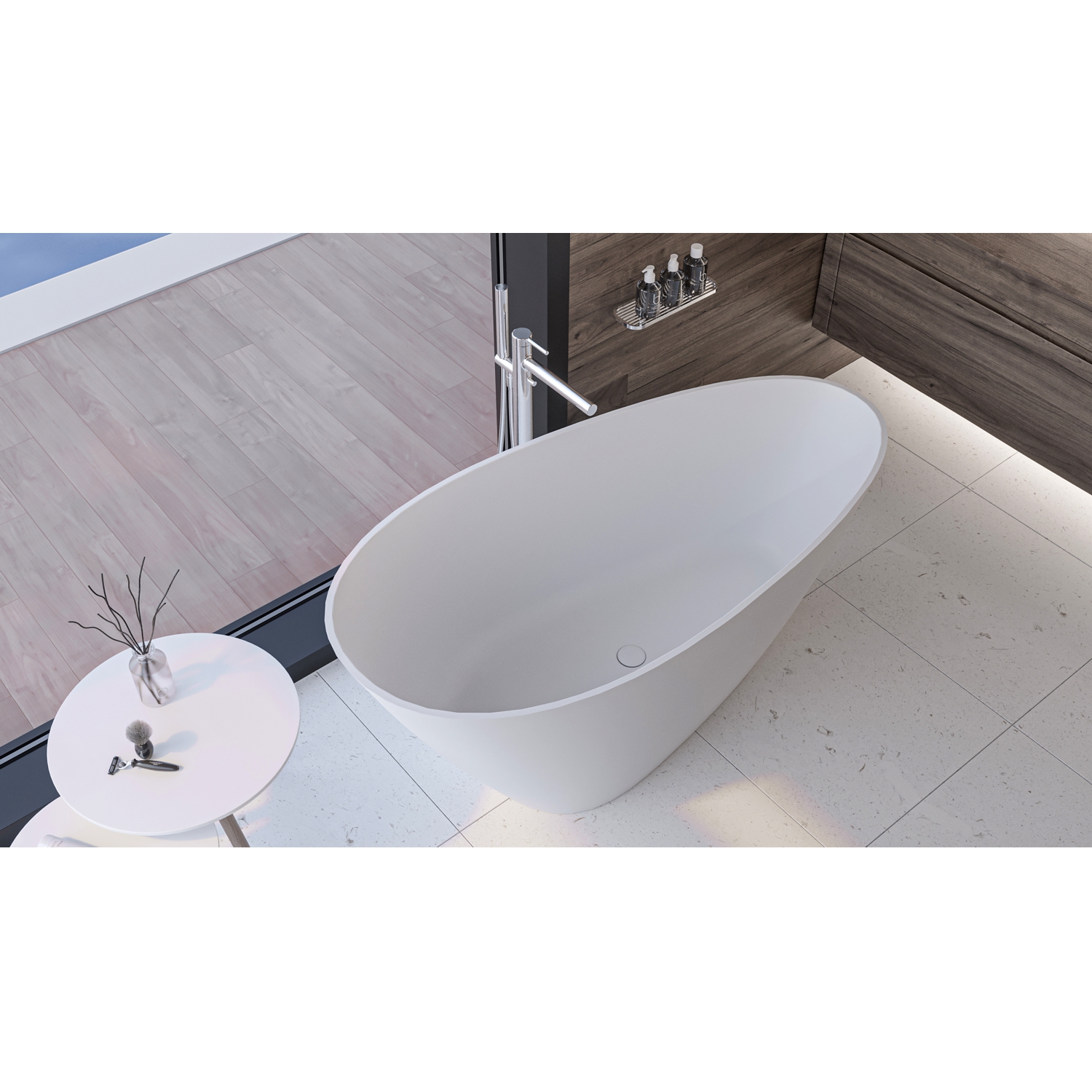 Отдельностоящая каменная ванна WHITECROSS Spinel C 150x70 0211.150070 схема 18