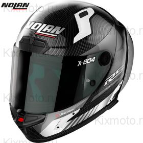 Шлем Nolan X-804 RS Ultra Carbon Hot Lap, Черно-белый