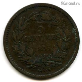 Люксембург 5 сантимов 1855