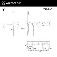Смеситель для ванны скрытого монтажа WHITECROSS Y Y1240CR хром схема 3