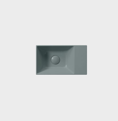 Изображение Раковина накладная/подвесная прямоугольная GSI KUBE X 9484105 230 мм х 400 мм,  цвет Agave Matte