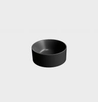 Раковина накладная круглая GSI KUBE X 943526 320 мм х 320 мм, без перелива, цвет Чёрный матовый Ardesia схема 1