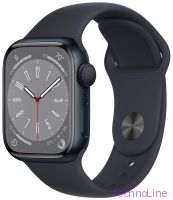 Умные часы Apple Watch Series 8 41 мм Aluminium Case GPS, midnight Sport Band