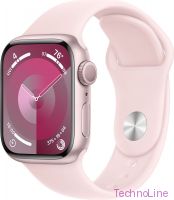 Умные часы Apple Watch Series 9 41 мм Aluminium Case GPS, Pink/Light Pink Sport Band M/L