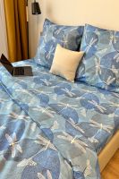 Бязь [голубой] Стрекозы постельное белье