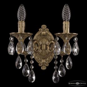 Бра Бронзовые BOHEMIA IVELE CRYSTAL 7101B11/2/125 B FP Патина, Латунь / Богемия Ивеле Кристалл