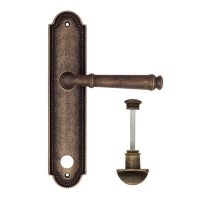 Дверная ручка на планке Fratelli Cattini Farfalla WC-2 PL248 античная бронза