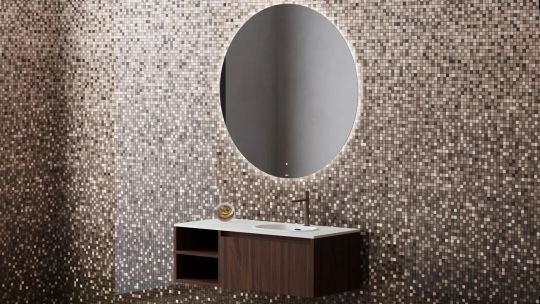 Круглое зеркало для ванной комнаты Salini OMBRA с LED подсветкой 27M0360BH ФОТО