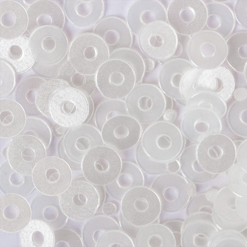 Фото Пайетки "Zlatka" круглые МАТОВЫЕ плоские россыпью 3 мм прозрачный белый