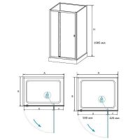 Душевая кабина RGW Andaman AN-207 120х90 411320792-95 без гидромассажа схема 3