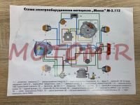 Схема электропроводки Минск (двухсторонняя) (цветная)