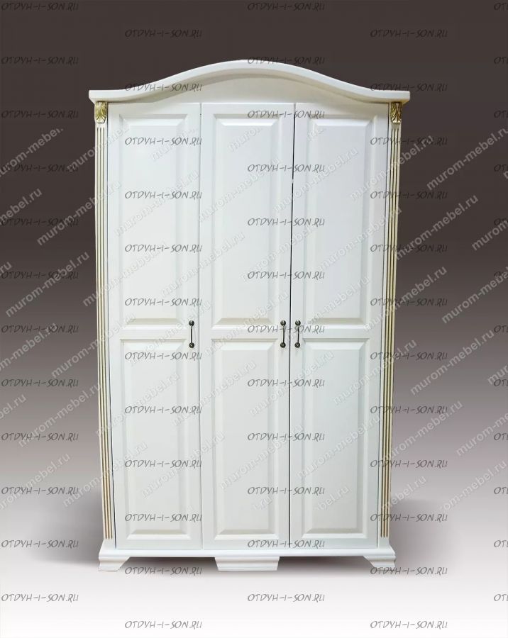 Шкаф 3-х ств. с гнутым багетом Оливия (1350х550х2200)
