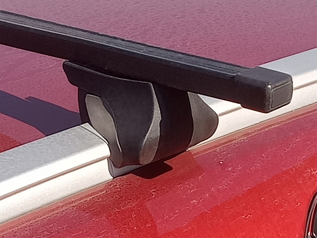 Багажник (поперечины) на интегрированные рейлинги Mitsubishi Outlander 3, Inter Integra, стальные прямоугольные дуги