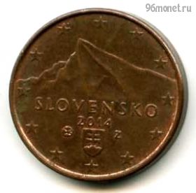 Словакия 1 евроцент 2014