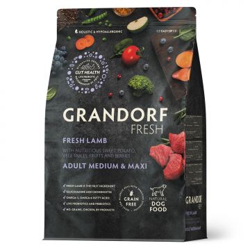 GRANDORF Fresh Dog Adult MED&MAXI Lamb&Sweet Potato (Свежее мясо ягненка с бататом для собак средних и крупных пород)