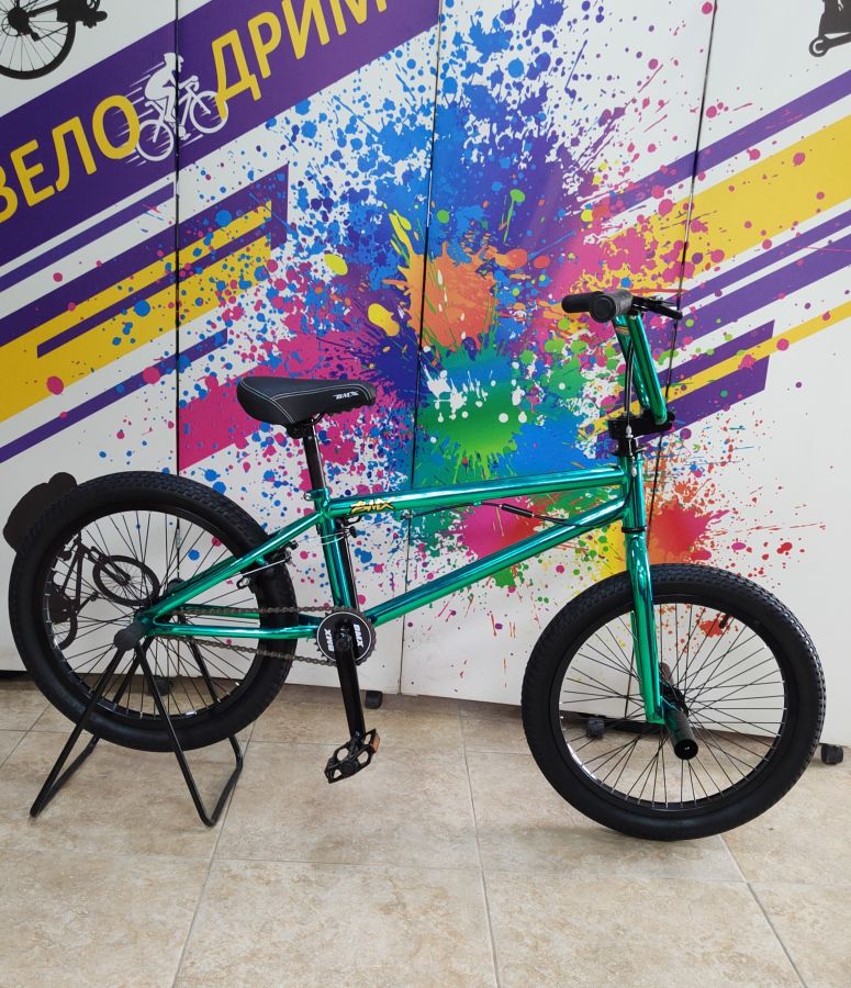 Велосипед BMX 20"  БМХ 2024 цвет изумрудный