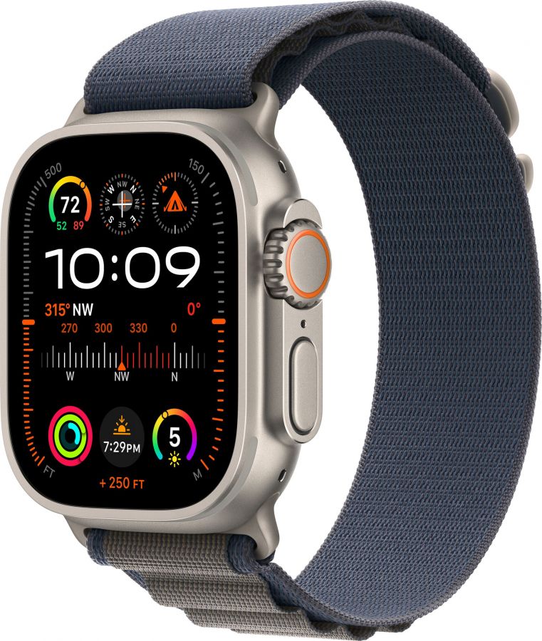 Умные часы Apple Watch Ultra 2 49 мм Titanium Case GPS + Cellular, Blue Alpine Loop (S)