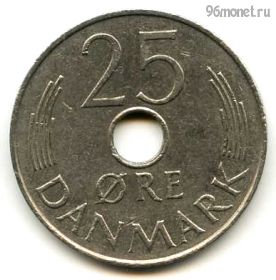 Дания 25 эре 1975 S-B