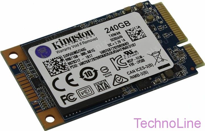 Накопитель SSD mSata 240Gb Kingston SUV500MS/240G