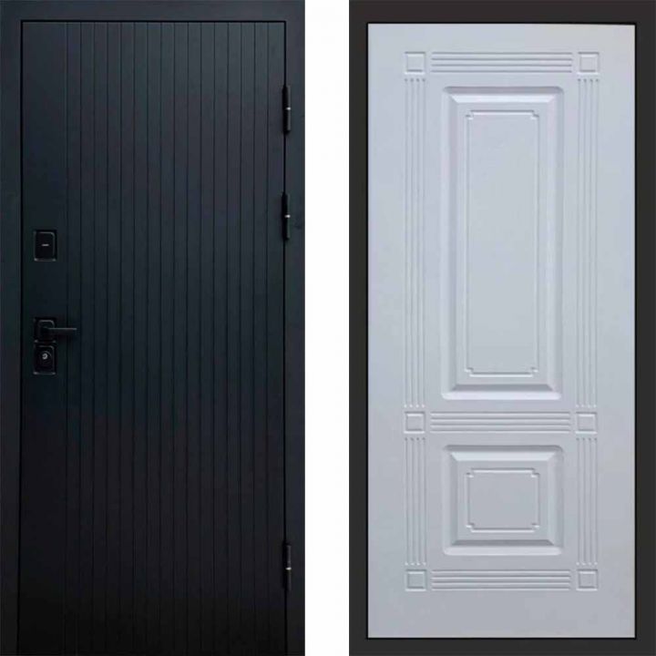 Входная дверь Termo-door Твист BLACK Мадрид Белый Софт