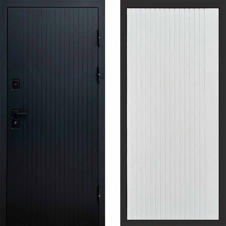 Входная дверь Termo-door Твист BLACK FLAT Белый Софт