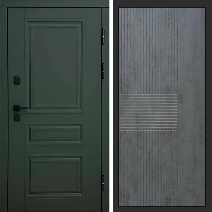 Входная дверь Termo-door Орегон Грин Мастино Бетон Темный с терморазрывом Металлическая