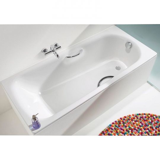 Стальная ванна Kaldewei Saniform Plus Star 336 170х75 133630003001 с покрытием Аnti-slip и Easy-clean с отверстиями под ручки ФОТО
