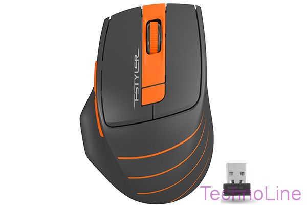 Мышь беспроводная A4Tech FStyler FG30S Grey/Orange