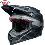 Шлем Bell Moto-9S Flex Banshee, Черно-серо-серебристый