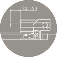 Душевая дверь в нишу CEZARES SLIDER-B-1-90/100-BR схема 10