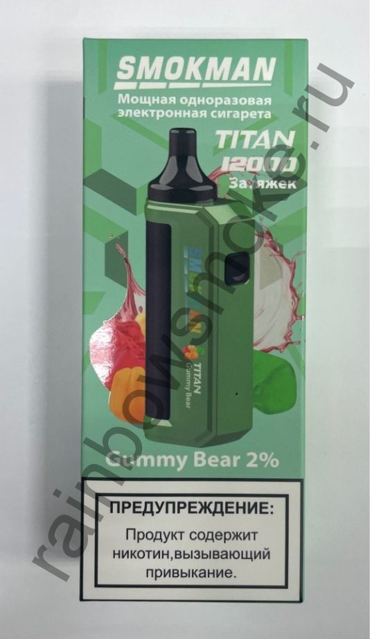 Электронная сигарета Smokman Titan 12000 - Gummy Bear (Мармеладные Мишки)