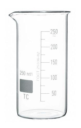 Стакан лабораторный высокий В-1-150, 150 мл, с носиком (ГОСТ 25336-82)