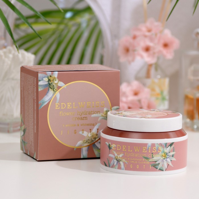 Крем для лица Jigott c экстрактом эдельвейса Edelweiss Flower Hydration Cream, 100 мл