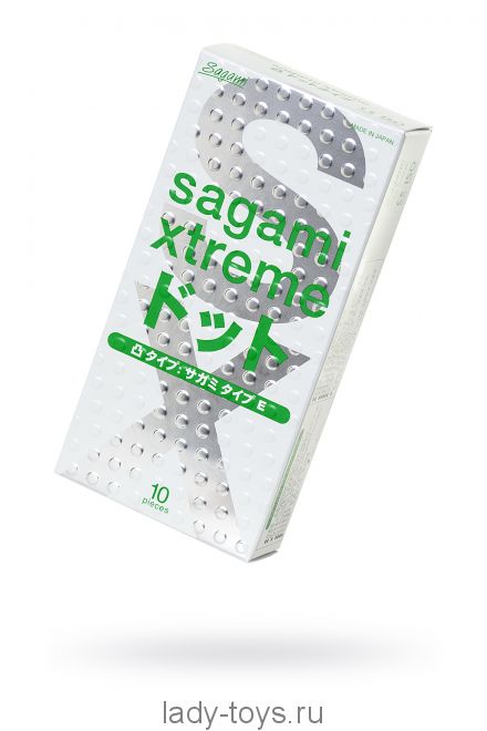 Презервативы Sagami, xtreme, type-e, латекс, 18,5 см, 5,2 см, 10 шт.