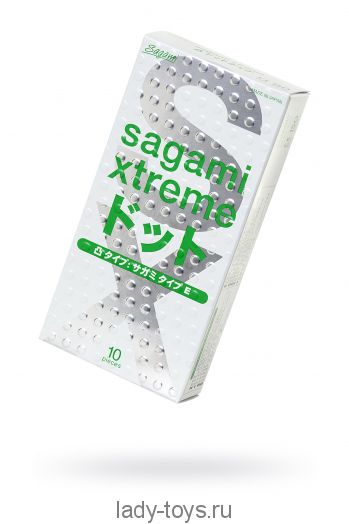 Презервативы Sagami, xtreme, type-e, латекс, 18,5 см, 5,2 см, 10 шт.