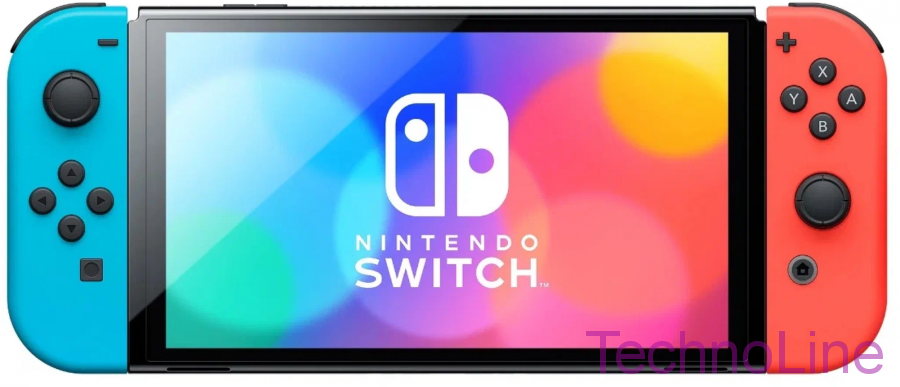 Nintendo Switch OLED 64 ГБ, без игр, сине-красная