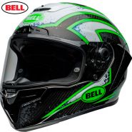 Шлем Bell Race Star DLX Flex Xenon, Черно-зеленый-серебряный