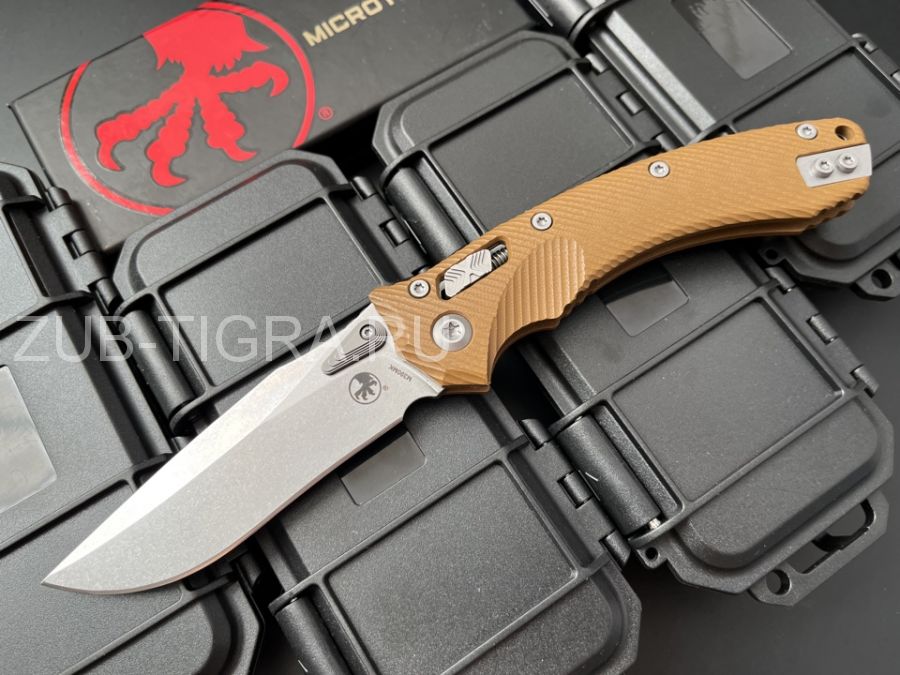 Нож Microtech Amphibian Ram-Lok S/E Fluted Tan