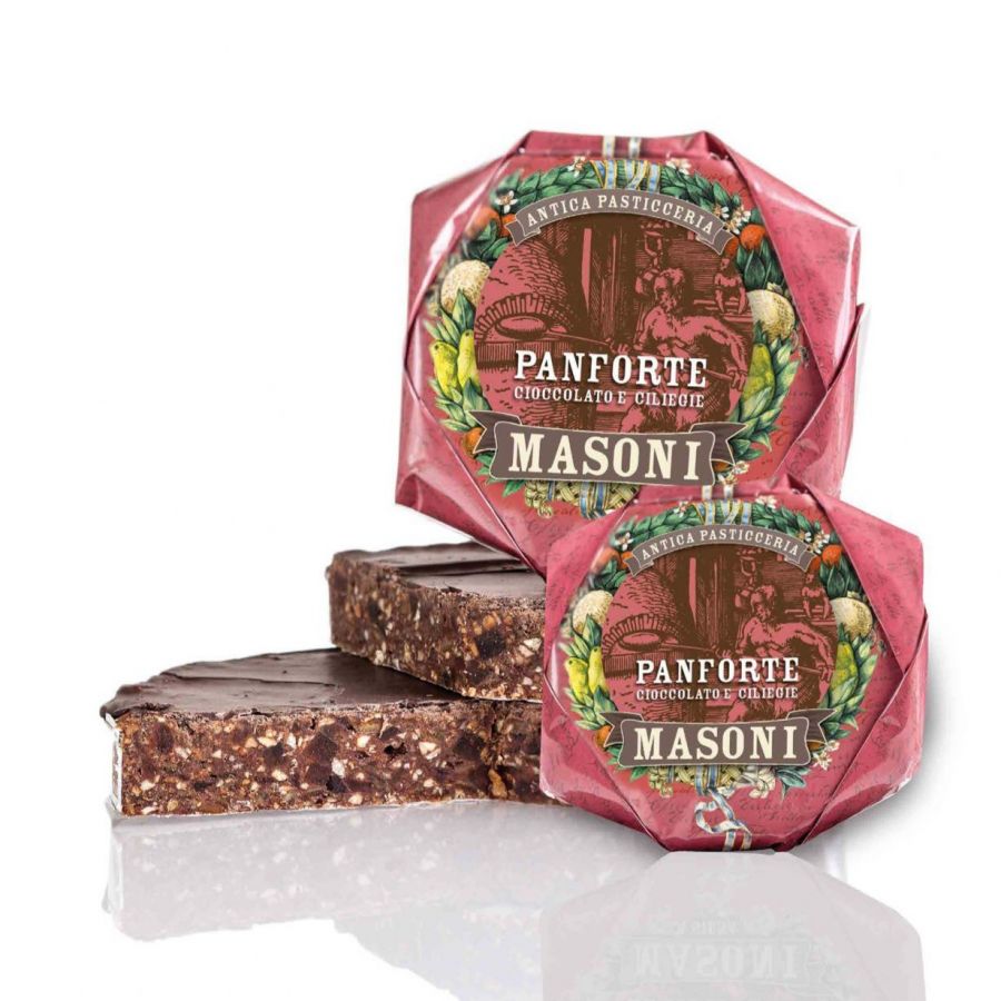 Панфорте Вишня и шоколад Masoni, 450 г; Panforte Cioccolato e ciliegie  450 g